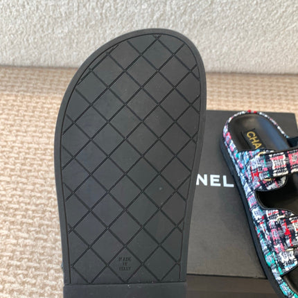 DAD SANDAL IN COLORFUL FABRIC WITH SEQUINS MULE