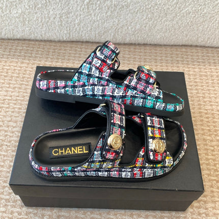 DAD SANDAL IN COLORFUL FABRIC WITH SEQUINS MULE