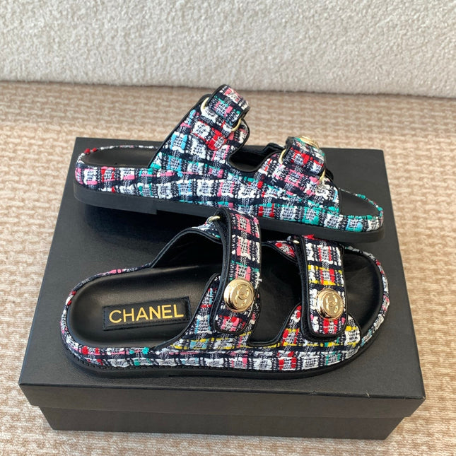 DAD SANDAL IN COLORFUL FABRIC WITH SEQUINS MULE