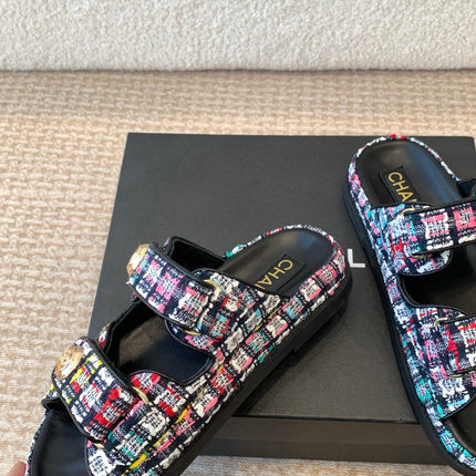 DAD SANDAL IN COLORFUL FABRIC WITH SEQUINS MULE
