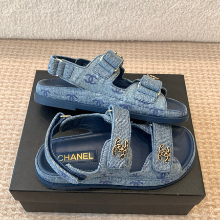 DAD SANDAL IN CLASSIC BLUE DENIM FABRIC