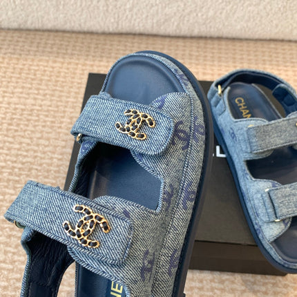 DAD SANDAL IN CLASSIC BLUE DENIM FABRIC
