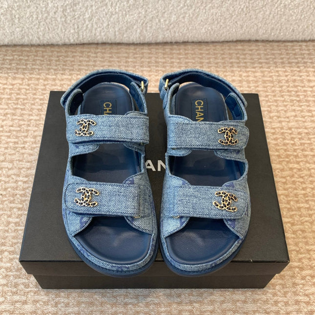 DAD SANDAL IN CLASSIC BLUE DENIM FABRIC