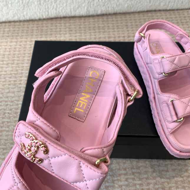 DAD SANDAL IN PALE PINK CALFSKIN