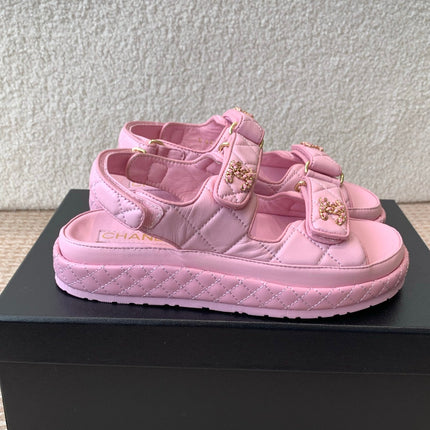 DAD SANDAL IN PALE PINK CALFSKIN