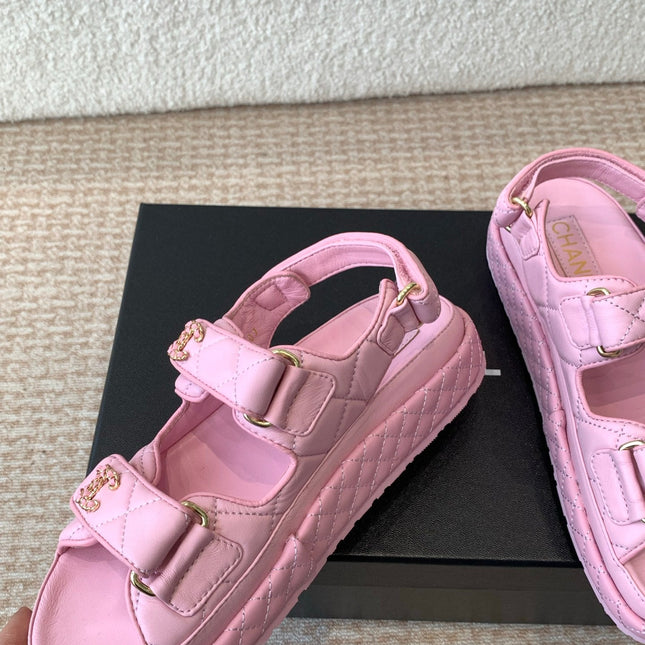 DAD SANDAL IN PALE PINK CALFSKIN