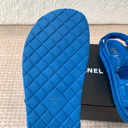 DAD SANDAL IN COBALT BLUE CALFSKIN