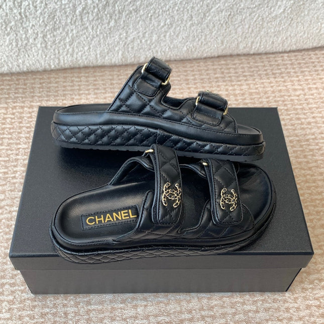 DAD SANDAL IN BLACK CALFSKIN MULE