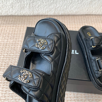 DAD SANDAL IN BLACK CALFSKIN MULE