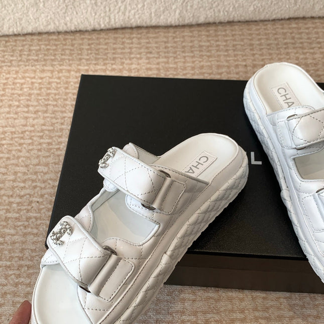 DAD SANDAL IN WHITE CALFSKIN MULE