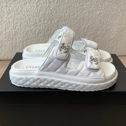 DAD SANDAL IN WHITE CALFSKIN MULE