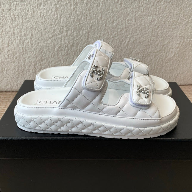 DAD SANDAL IN WHITE CALFSKIN MULE