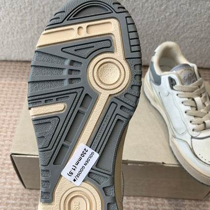FORTY2 SNEAKERS WITH GREY STAR AND WHITE LEATHER HEEL TAB