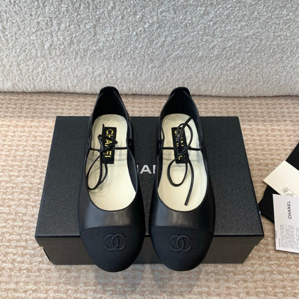 MARY JANE BALLERINA IN BLACK LAMBSKIN