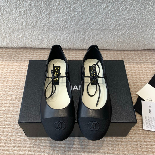 MARY JANE BALLERINA IN BLACK LAMBSKIN