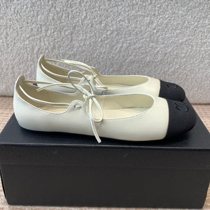 MARY JANE BALLERINA IN WHITE LAMBSKIN