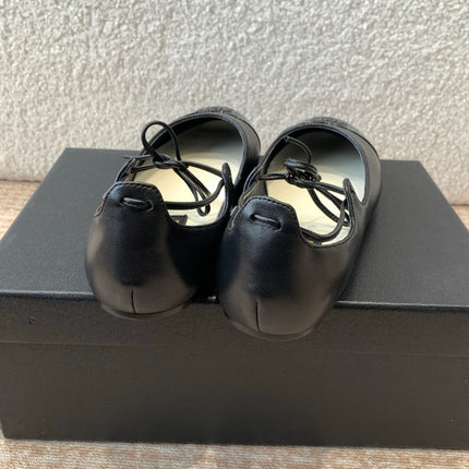 MARY JANE BALLERINA IN BLACK PATENT LAMBSKIN