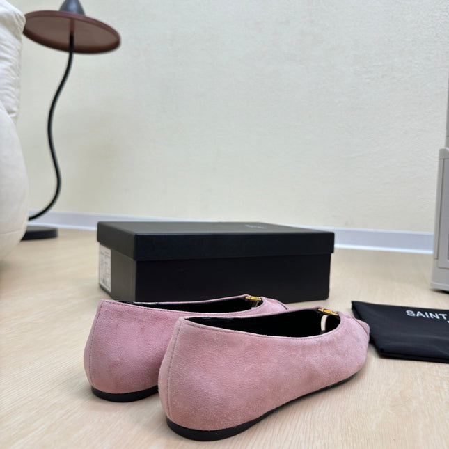 BABYLONE BALLET FLAT IN LIGHT PINK SUEDE