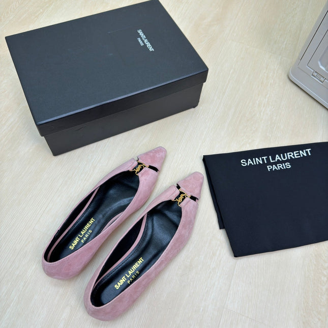 BABYLONE BALLET FLAT IN LIGHT PINK SUEDE