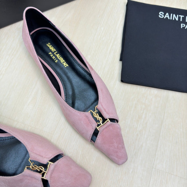 BABYLONE BALLET FLAT IN LIGHT PINK SUEDE