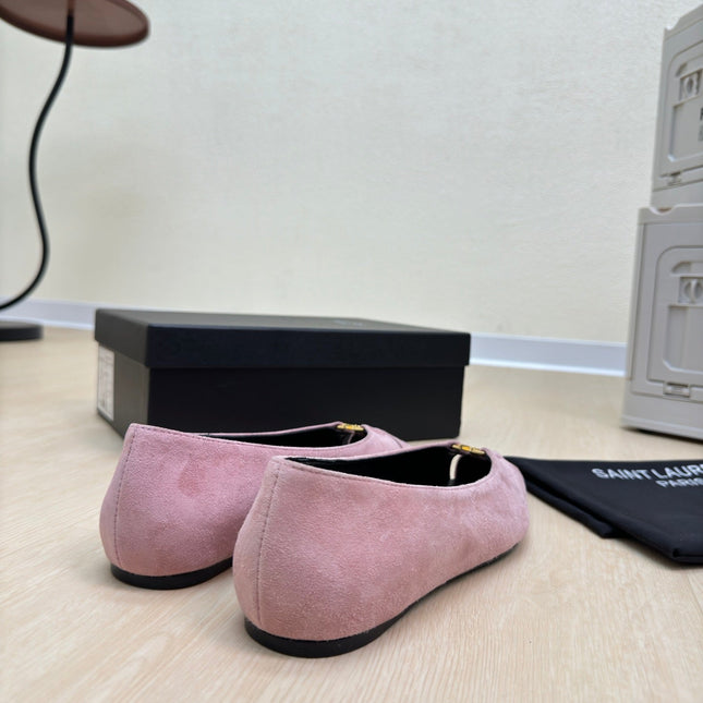 BABYLONE BALLET FLAT IN LIGHT PINK SUEDE