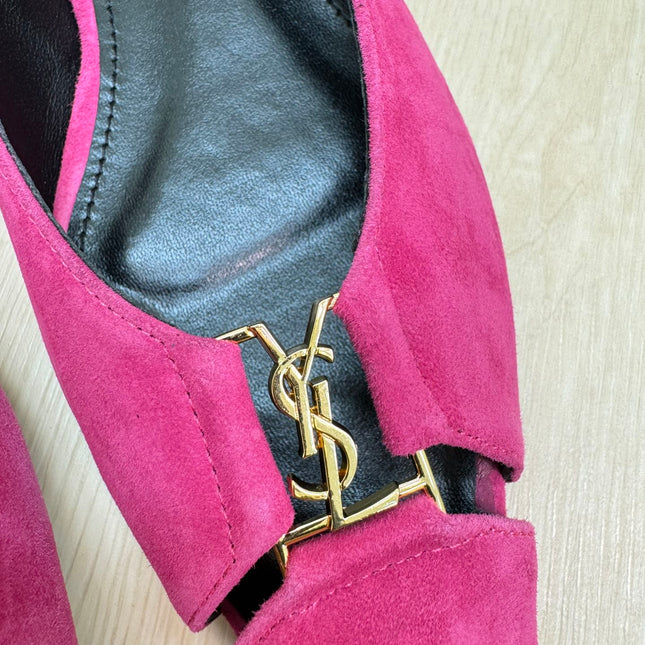 BABYLONE BALLET FLAT IN BRIGHT PINK SUEDE