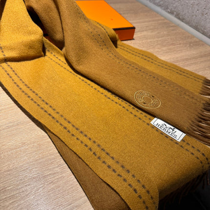 UNIE BRODEE MUFFLER 200 CM IN BRONZE BROWN CASHMERE