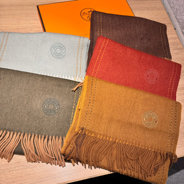 UNIE BRODEE MUFFLER 200 CM IN BRONZE BROWN CASHMERE