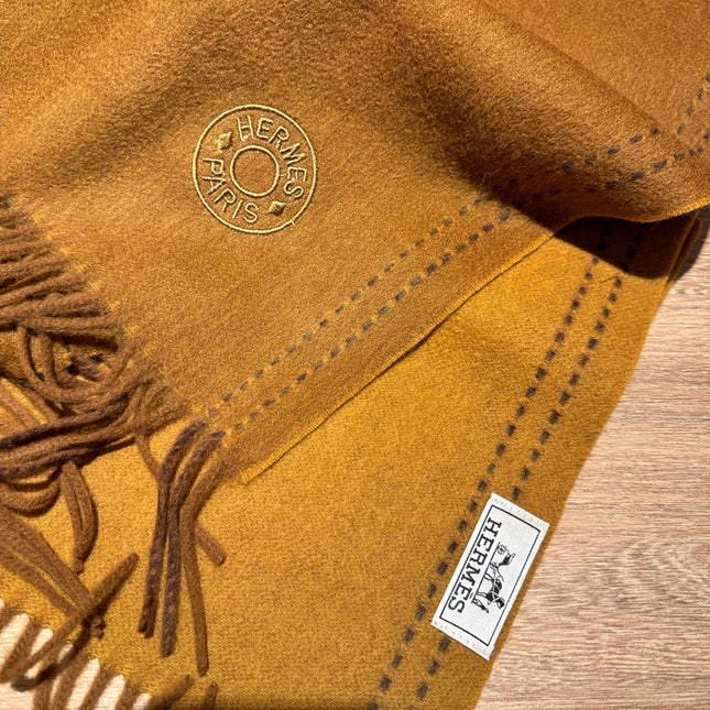 UNIE BRODEE MUFFLER 200 CM IN BRONZE BROWN CASHMERE