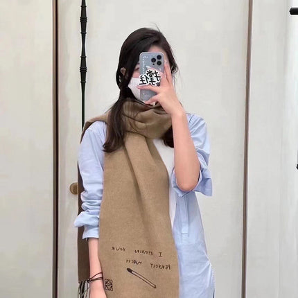 SCARF 180 CM IN CAMEL BEIGE CASHMERE 413880