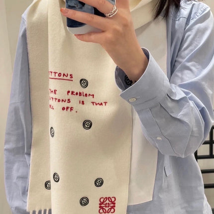 SCARF 180 CM IN WHITE CASHMERE 413881