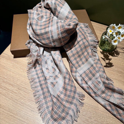 BBR SCARF 130 CM IN SILK MIX WOOL 481155