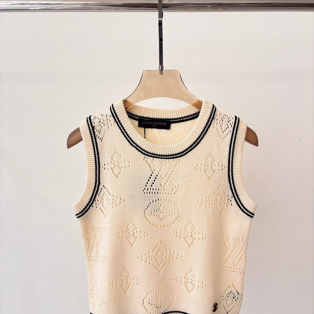 LV 25 T- Shirt and Tank Top Champagne Cream Wool 232733