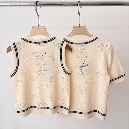 LV 25 T- Shirt and Tank Top Champagne Cream Wool 232733
