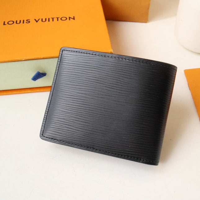 LV 25S SLENDER WALLET 11 IN BLACK EPI CALFSKIN