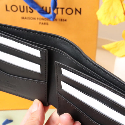 LV 25S SLENDER WALLET 11 IN BLACK DAMIER INFINI CALFSKIN