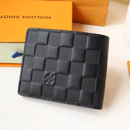 LV 25S SLENDER WALLET 11 IN BLACK DAMIER INFINI CALFSKIN