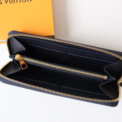 LV MONOGRAM LONG WALLET 20 IN BLACK AND CREAM GRAINED CALFSKIN