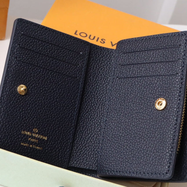 CLEA WALLET 12CM BLACK LARGE MONOGRAM EMPREINTE LEATHER