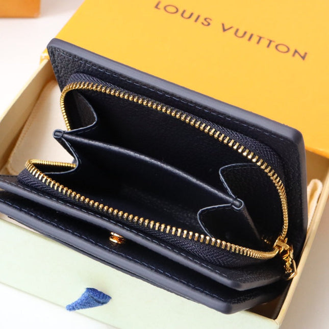 CLEA WALLET 12CM BLACK LARGE MONOGRAM EMPREINTE LEATHER