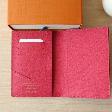 DOLL PASSPORT WALLET IN WHITE MIX COLORFUL CALFSKIN