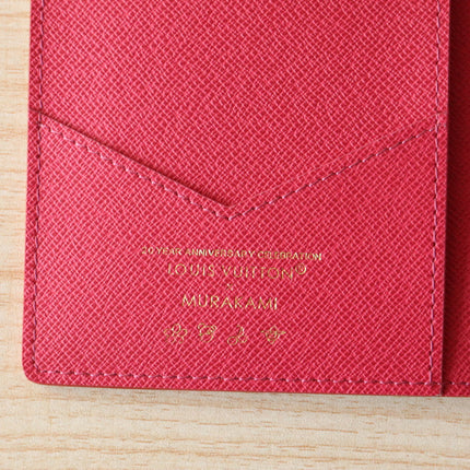 DOLL PASSPORT WALLET IN WHITE MIX COLORFUL CALFSKIN