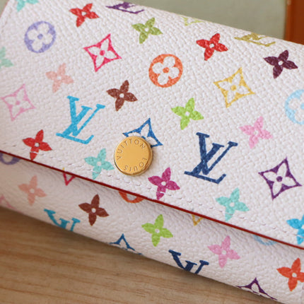 ROSALIE WALLET 12 IN WHITE MIX COLORFUL CALFSKIN