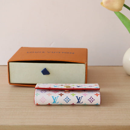 ROSALIE WALLET 12 IN WHITE MIX COLORFUL CALFSKIN