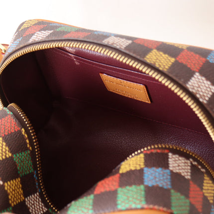 DOPP KIT LOCKER BAG 23 IN COLORFUL DAMIER CALFSKIN