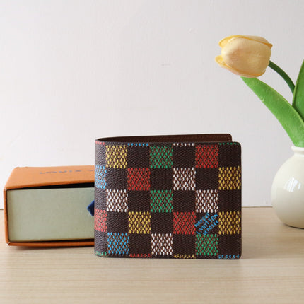 SLENDER WALLET 11 IN COLORFUL DAMIER EBENE CANVAS