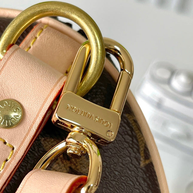 SPEEDY BANDOLIÈRE 25 IN BROWN MONOGRAM CANVAS GOLD HARDWARE