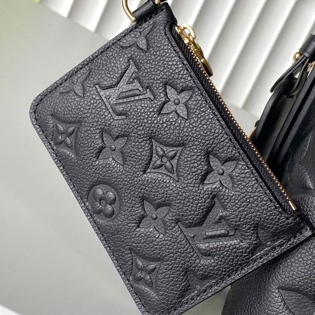 ALL IN BB 18 IN BLACK EMBOSSED COWHIDE GOLD LOCK