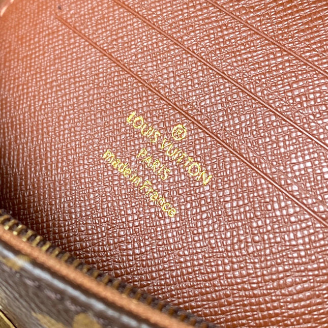 WALLET ON CHAIN IVY 23.5 IN BROWN MONOGRAM CANVAS GOLD LOCK