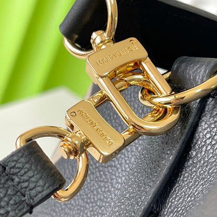 CRAFTY NEONOE 26 IN BLACK AND CREAM BICOLOR EMPREINTE CALFSKIN